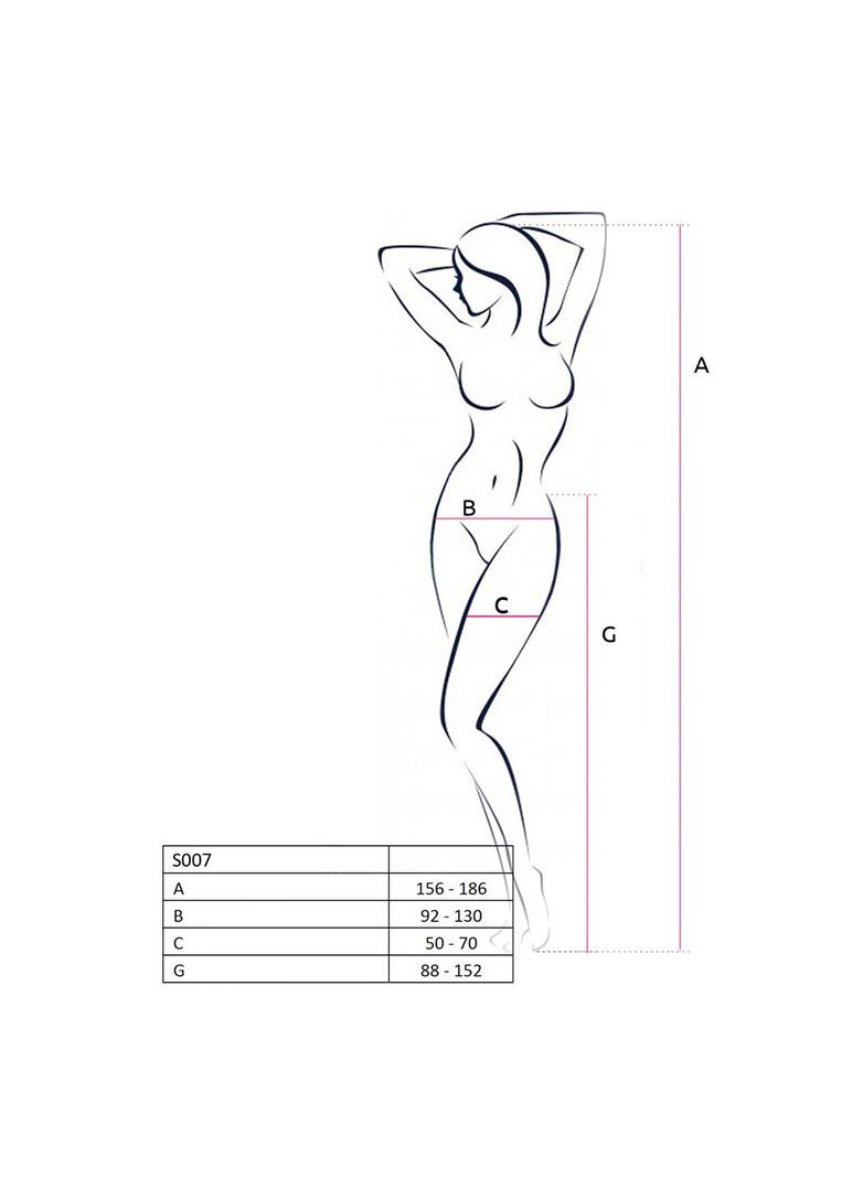 Эротические чулки-стокинги S024 One Size, White, имитация чулок и пояса с гартерами Passion (369950918)