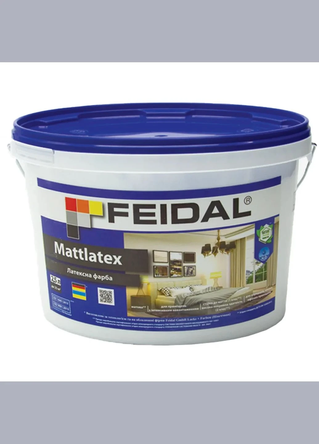 Фарба латексна інтер'єрна Mattlatex Біла 2,5 л Feidal (317290331)