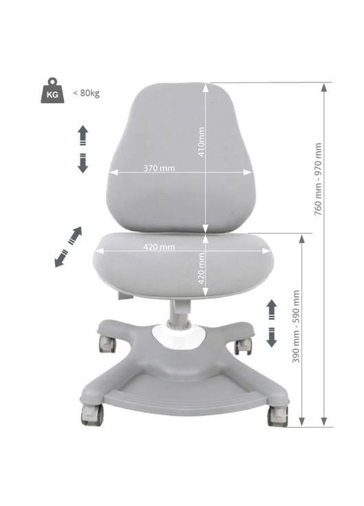 Дитяче крісло FunDesk Sorridi Grey (356447298)
