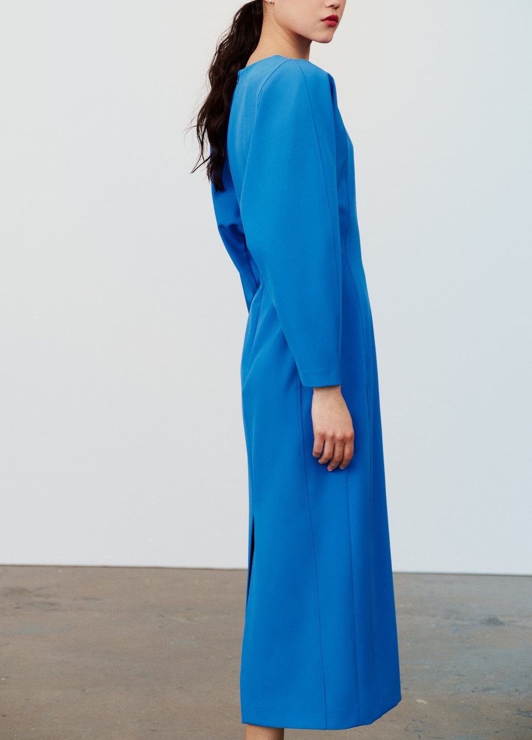 Блакитна вечірня сукня Zara однотонна