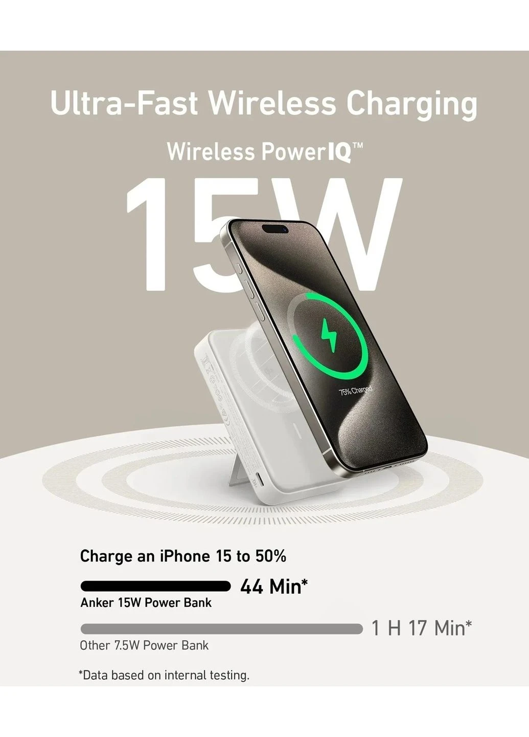 Универсальная мобильная батарея MagGo 10000mAh 27W White (A1654G21) Anker (368679767)