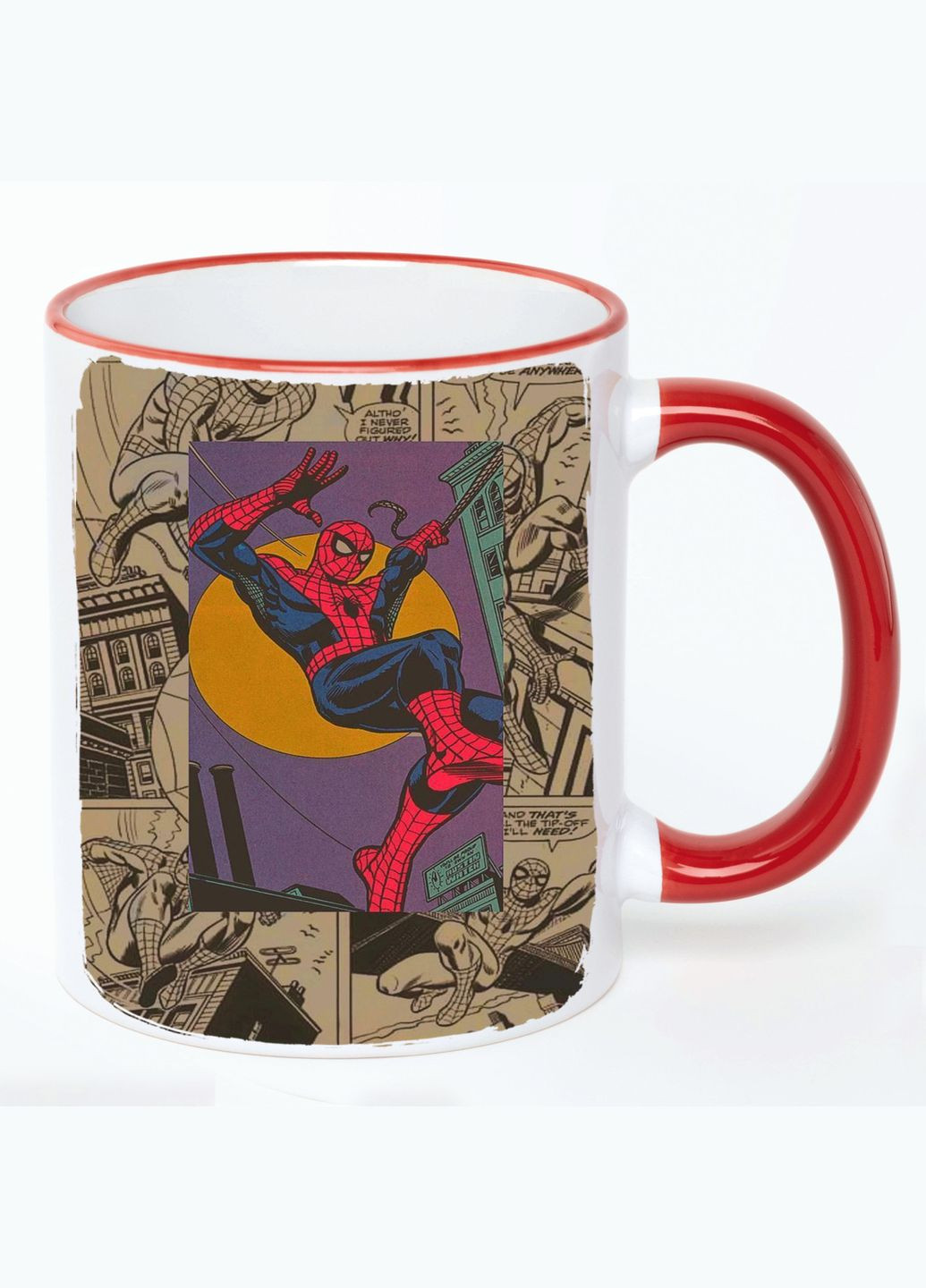 Чашка Арт #0251 (кухоль, кухоль) Біла з Червоною ручкою 330 мл No Brand (322713710)