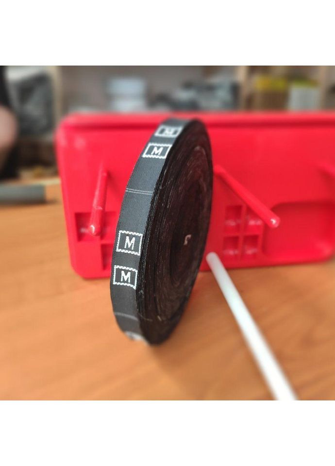 Розмірник тканинний (жаккард) M 960шт. Чорний Plus-plus (354794472)