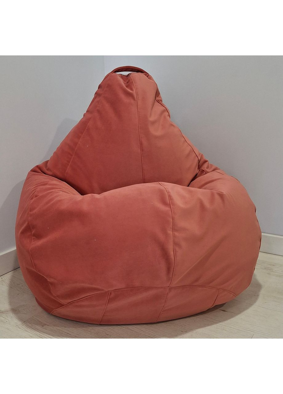 Кресло-мешок груша, MEGA XXXL - 160х120 Велюр Florida Coral SkyPuff (361256955)
