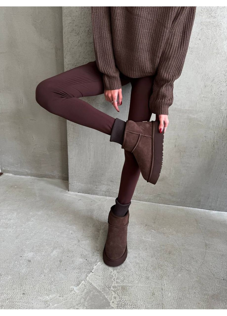 Uggs-чулки шоколадные из натуральной замши 🍫✨ No Brand (362345708)