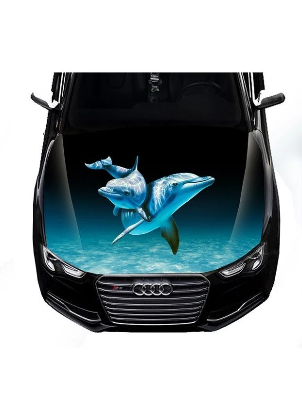 3д наклейка на капот 3D TUNING STUDIO Дельфины 2 1500х1200х0.080мм No Brand (362498140)