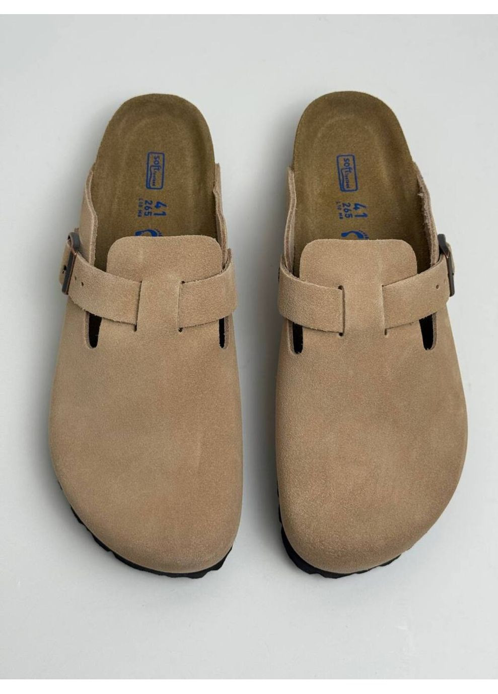 Замшеві шльопанці біркенсток Birkenstock No Brand Boston (354820683)