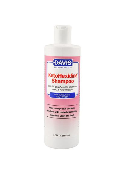 Шампунь с 2% хлоргексидином и 1% кетоконазолом для собак и котов с заболеваниями кожи KetoHexidine Shampoo (KHS12) Davis (279572814)