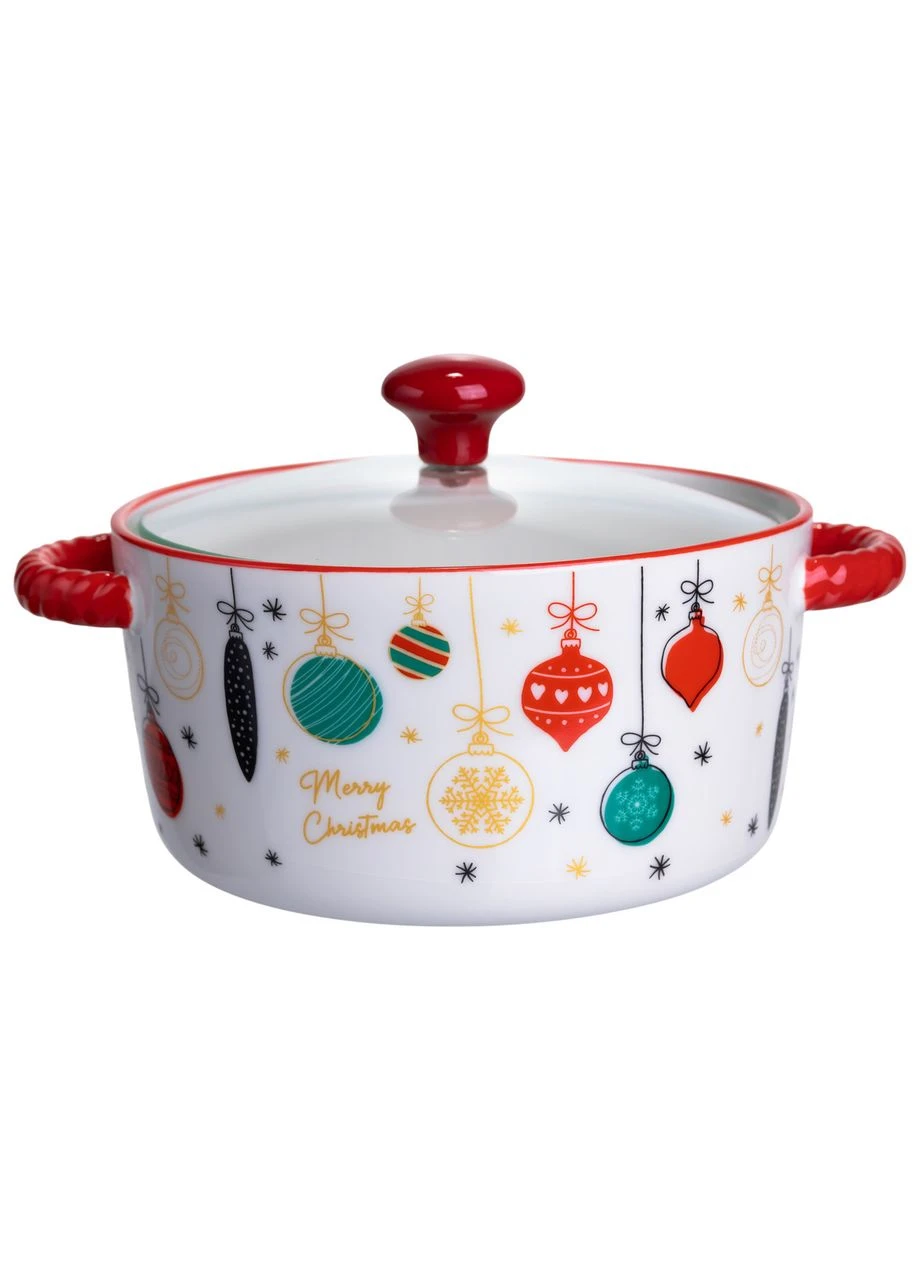 Супница фарфоровая Merry Christmas новогодняя 800 (мл) с крышкой FM-CS-9B Yiwu (385441729)