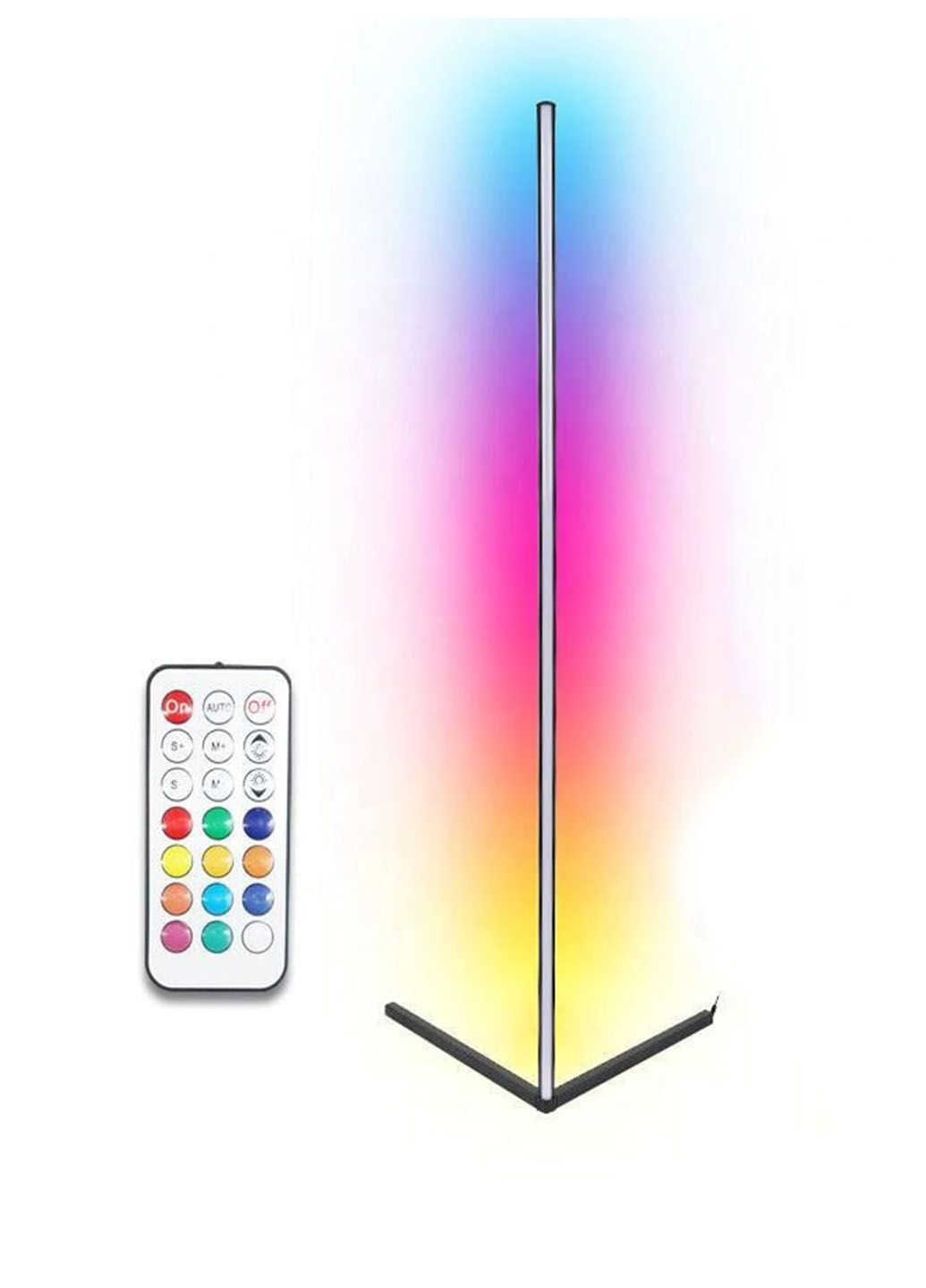 Напольная RGB лампа торшер с пультом управления 1. 2 м угловая 90 светодиодов 30 Вт Idea (315844233)