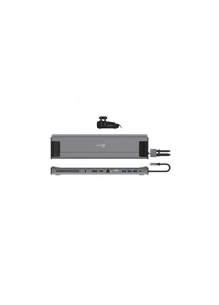 Порт-реплікатор Dock-Station USB-C 10Gbps, 12-in-1 (слот M2 NVMe/хаб/HDMI/DP/PD/картрид/LAN) (JCD552-N) J5create (391049286)