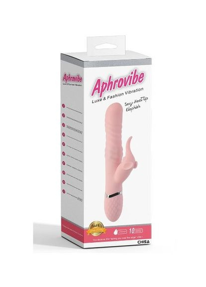 Вибратотр двойной рельефный с вращающимися шариками Sexy Heat Up Elephish Chisa (303905893)