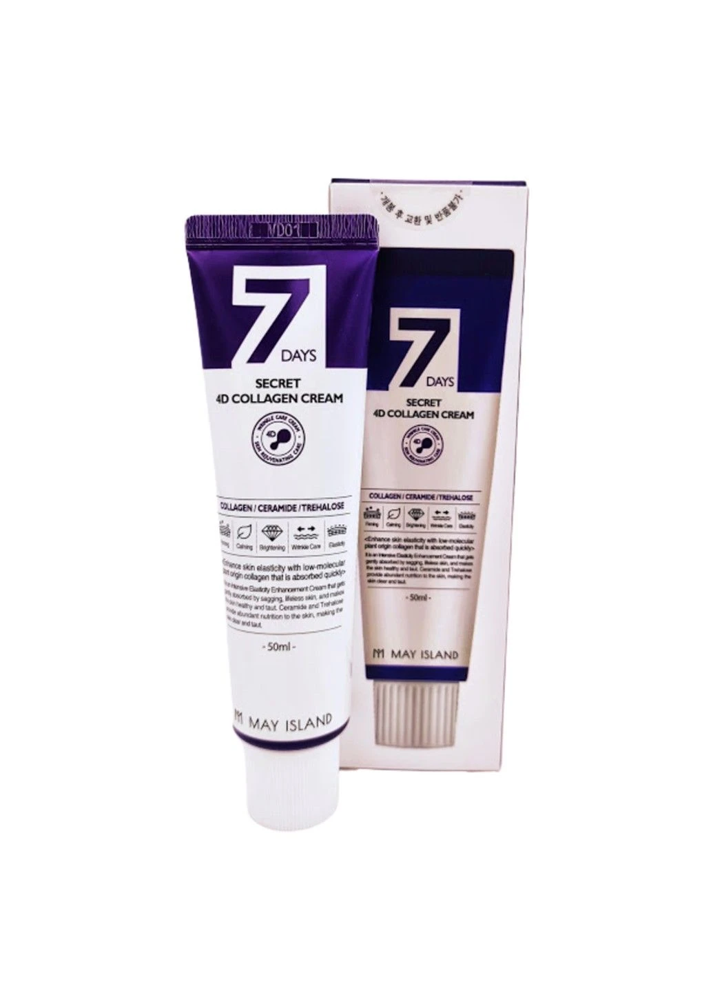 May Island Омолоджуючий крем з колагеном 7 Days Secret 4D Collagen Cream 50ml — Крем, Південна Корея (303633377)