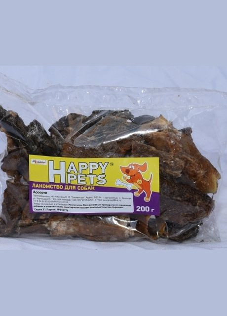 Ассорти-сухость для собак ТМ 200 грамм Happy Pets (355381000)