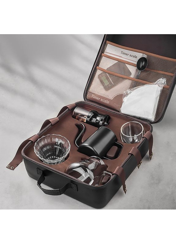 Дорожный кофейный набор из 8 предметов для приготовления кофе с кейсом Choxila (360455644)