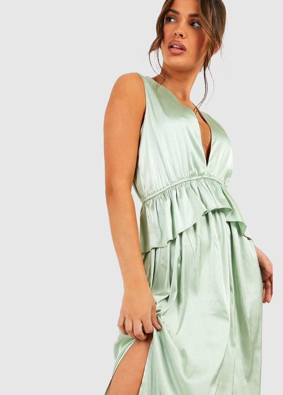 Салатовое платье Boohoo