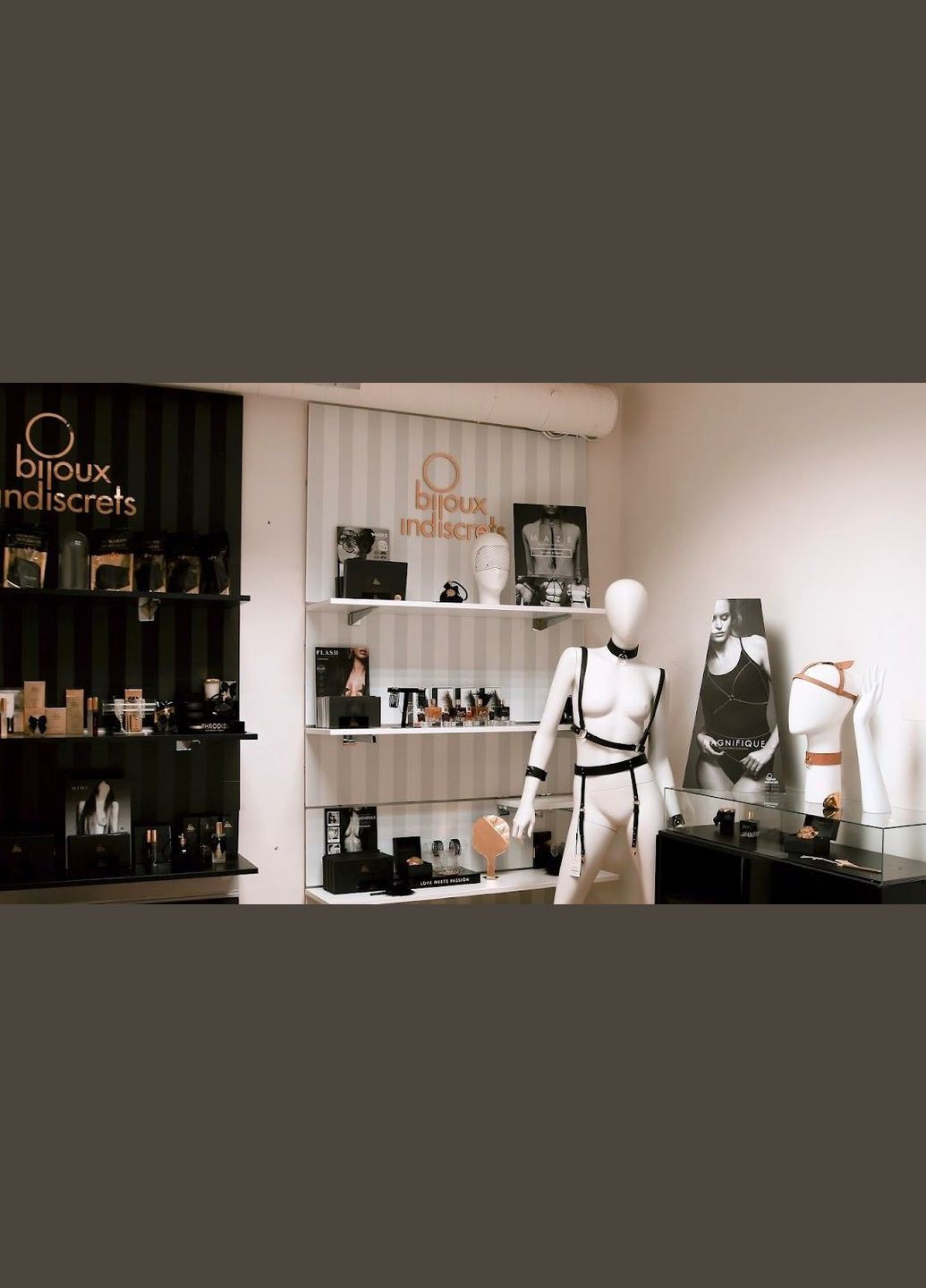 Портупея з екошкіри Indiscrets MAZE – Cross Cleavage, бежева Bijoux (334709708)