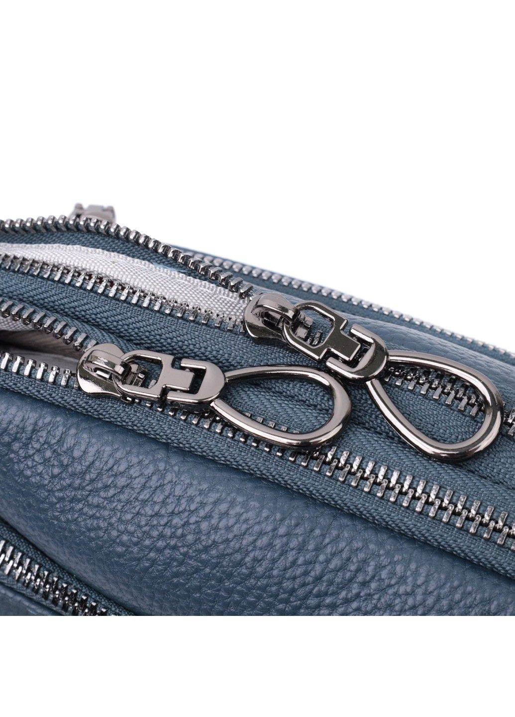 Стильная сумка для женщин с карманами из натуральной кожи 22600 Синяя Vintage (297956934)