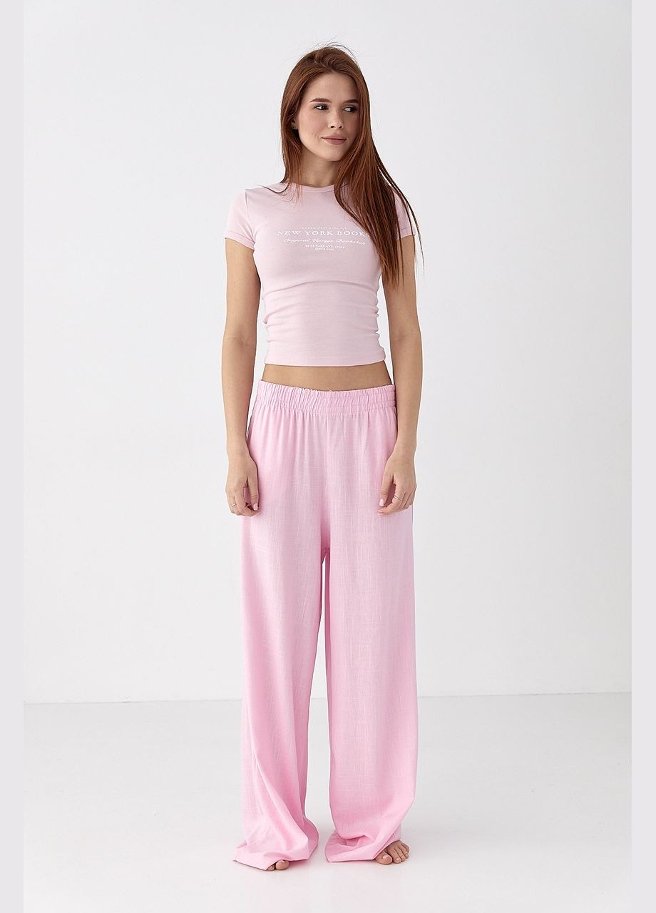 Літні штани на гумці вільного крою Lurex (332200022)