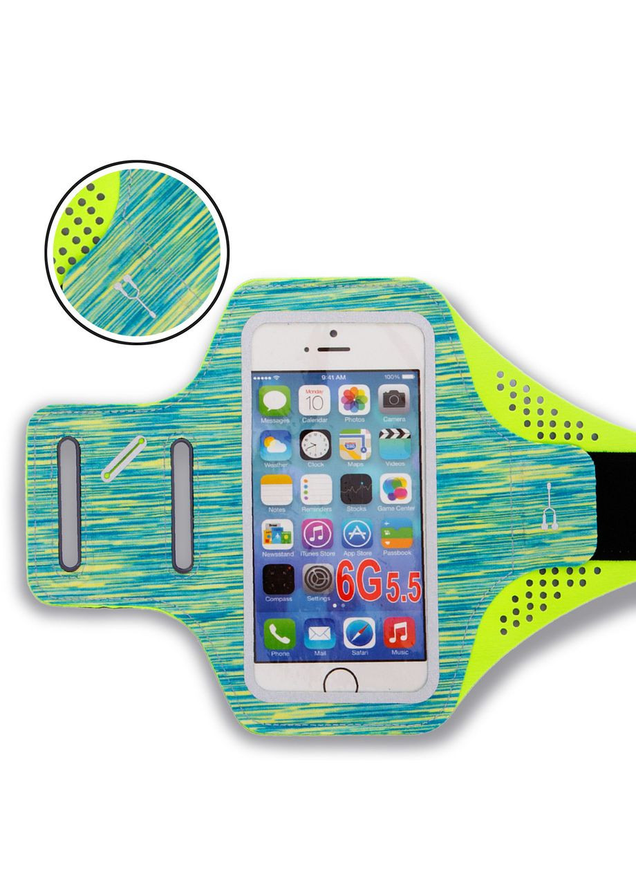 Чохол для телефону з кріпленням на руку для зайняти спортом 9500A (для iPhone та iPod 18x7см, зелений) SP-Sport (369925167)
