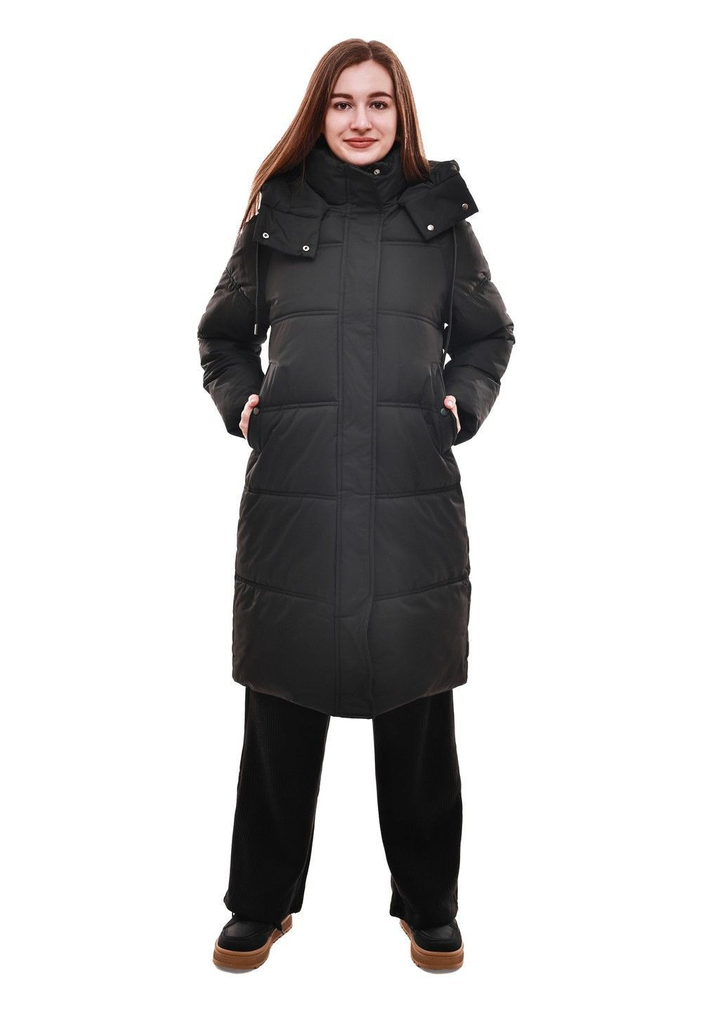 Чорна зимня куртка зимова жіноча No Brand