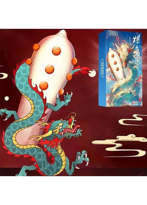 Презервативы с шипами супертонкий Nine Dragon 2 шт. OLO (366891915)