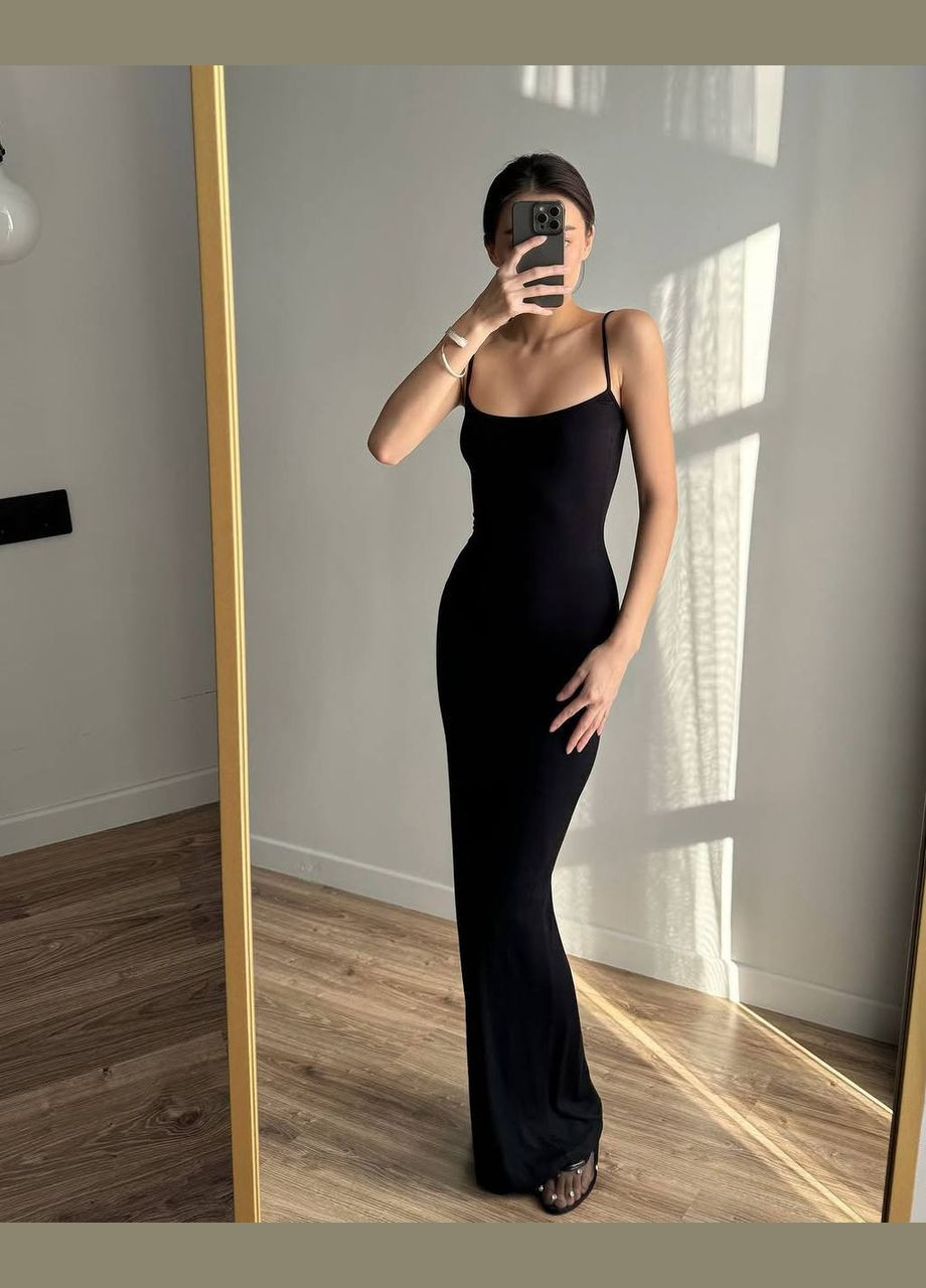 Чорна повсякденний жіноча сукня максі силуетна Avanti однотонна