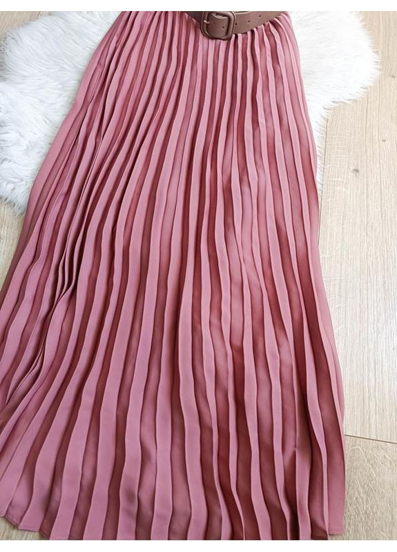 Розовое плиссированное платье с поясом Zara