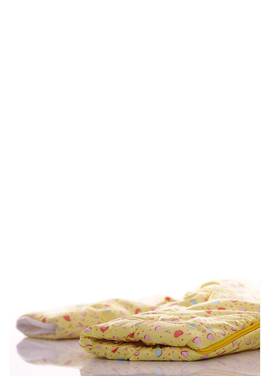 Комбинезон Трансформер для девочки на флисе в сердечко желтый 86 см (40757) BABYKROHA (297197819)