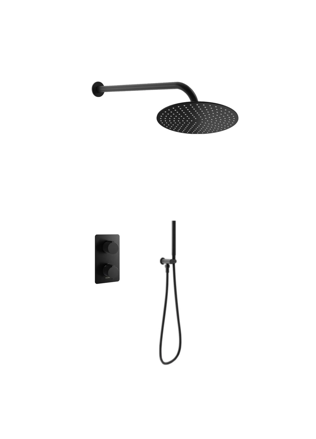 Душева система EXPERIENCE 25 BLACK з термостатом + BOX прихованого монтажу Kohlman (386207244)