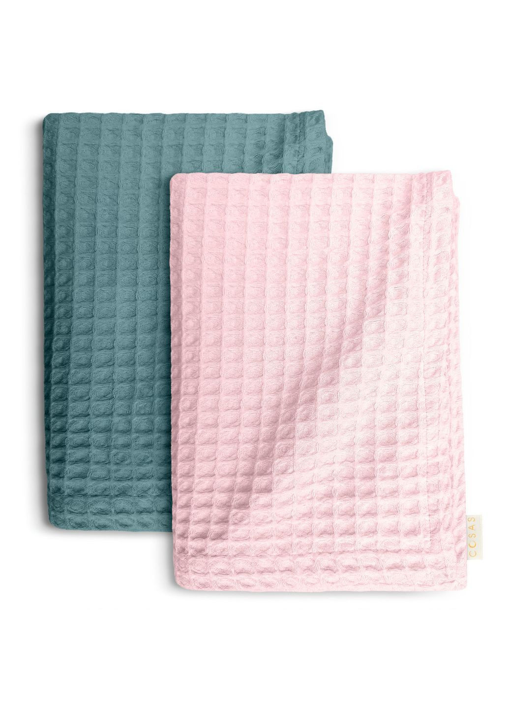 Вафельні рушники Dream Greek Waffle CS3 Бірюзово-пудровий 2 шт Cosas комбінований