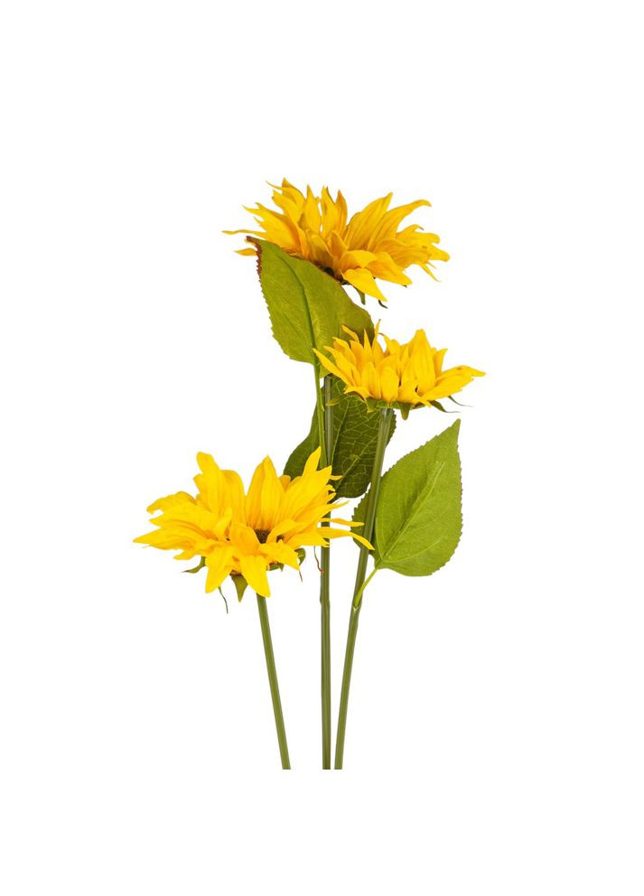 Штучний соняшник, 3 бутони, жовтий, 77 см ELISEY (333986443)