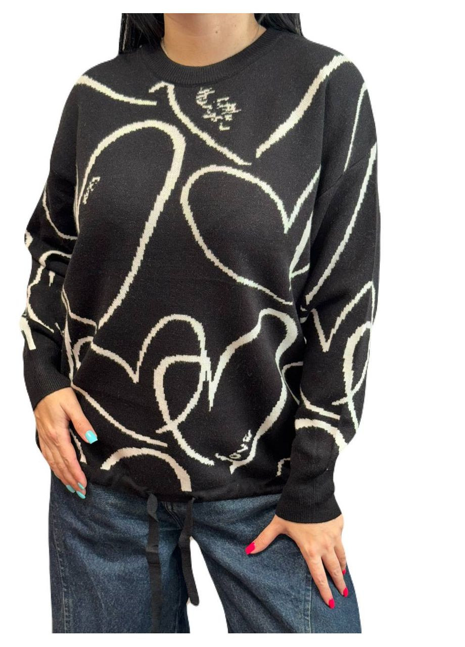 Черный демисезонный свитер Fashion Club