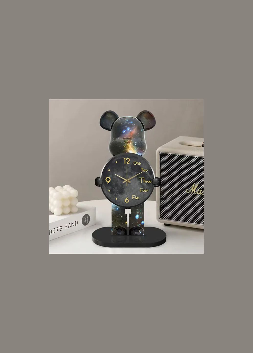 Настольные Часы Фигурка Медведь Bearbrick Космические 30 см Erston (370978146)