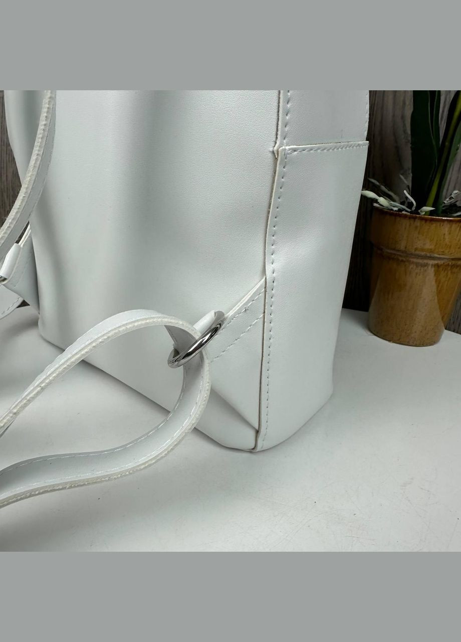 Жіночий мінірюкзачок для дівчат чорний білий Білий No Brand (334729867)