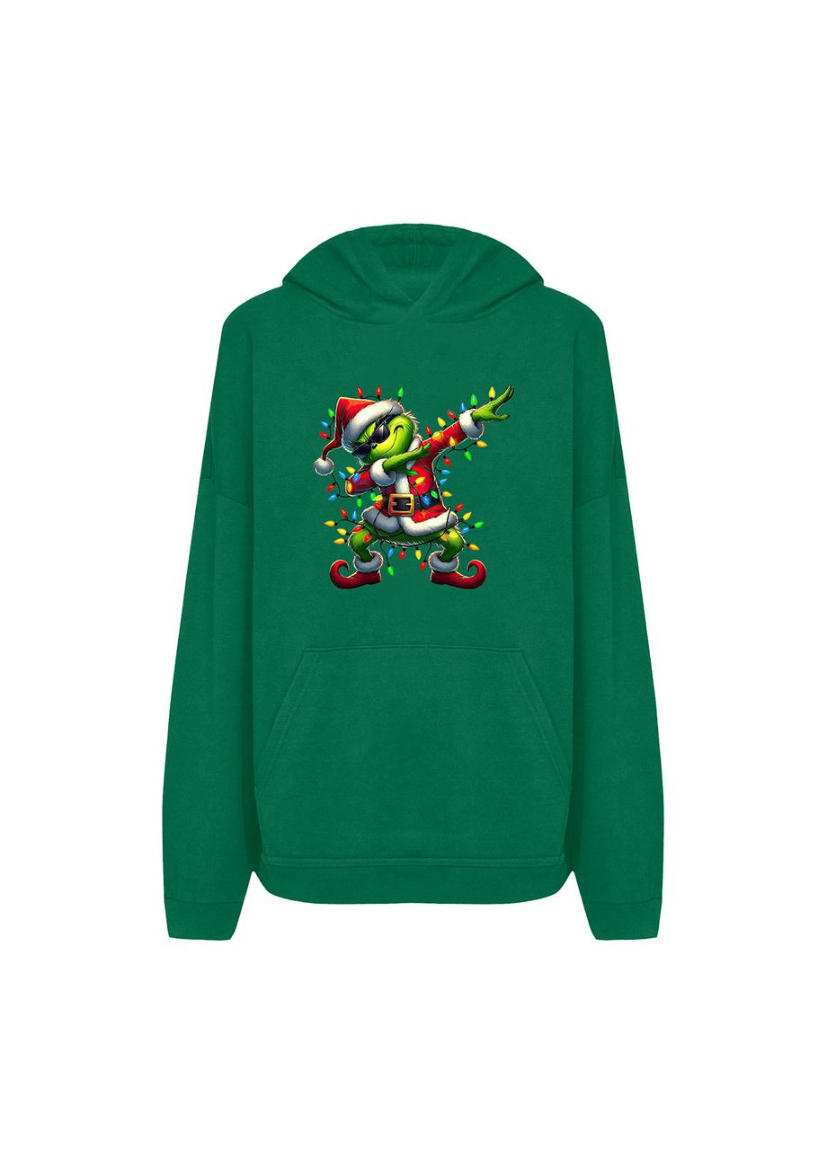 Новогоднее худи с принтом "Гринч на вайбе". Гринч (10481837443) ТiШОТКА (368566549)