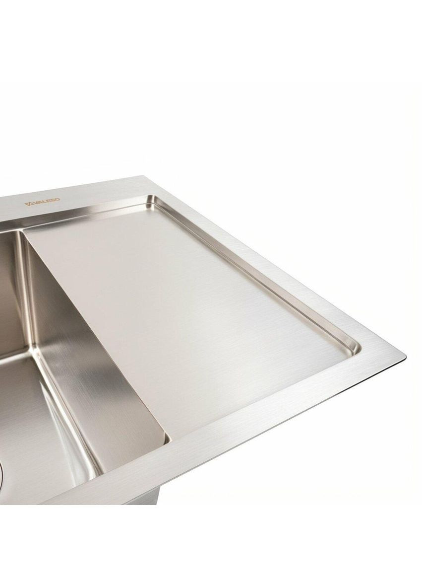 Кухонна мийка CM 58*48 L нержавійка Handmade (круглий сифон 3,0/0,8) Valeso (365877841)