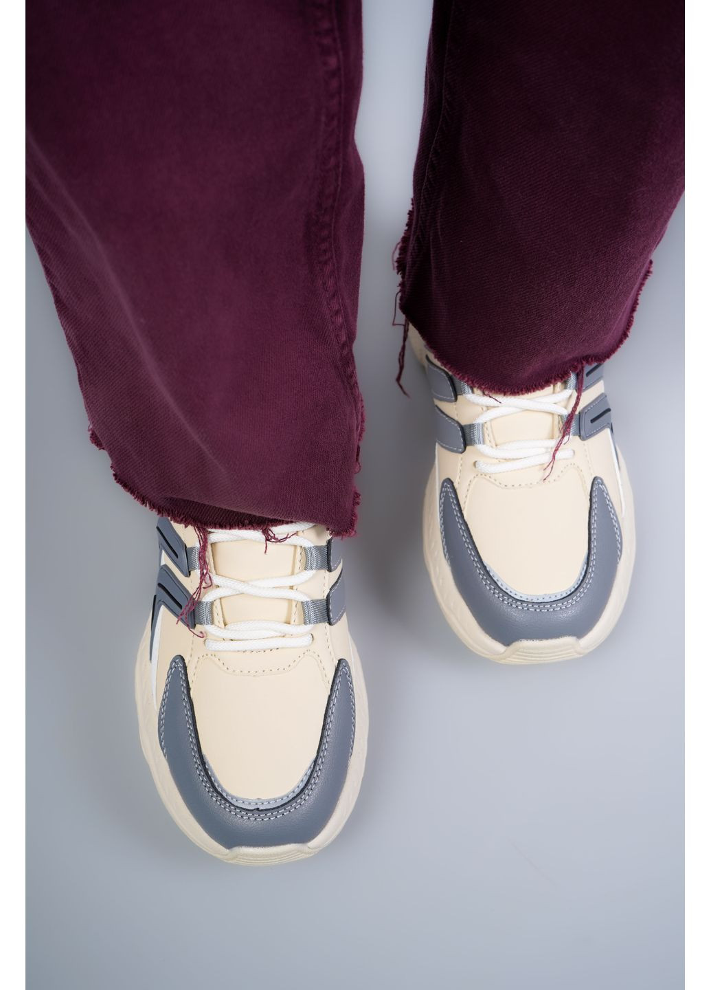 Кроссовки женские TF-25-35-beige/gray бежевые 346645 Where Uwear бежевые (365776527)