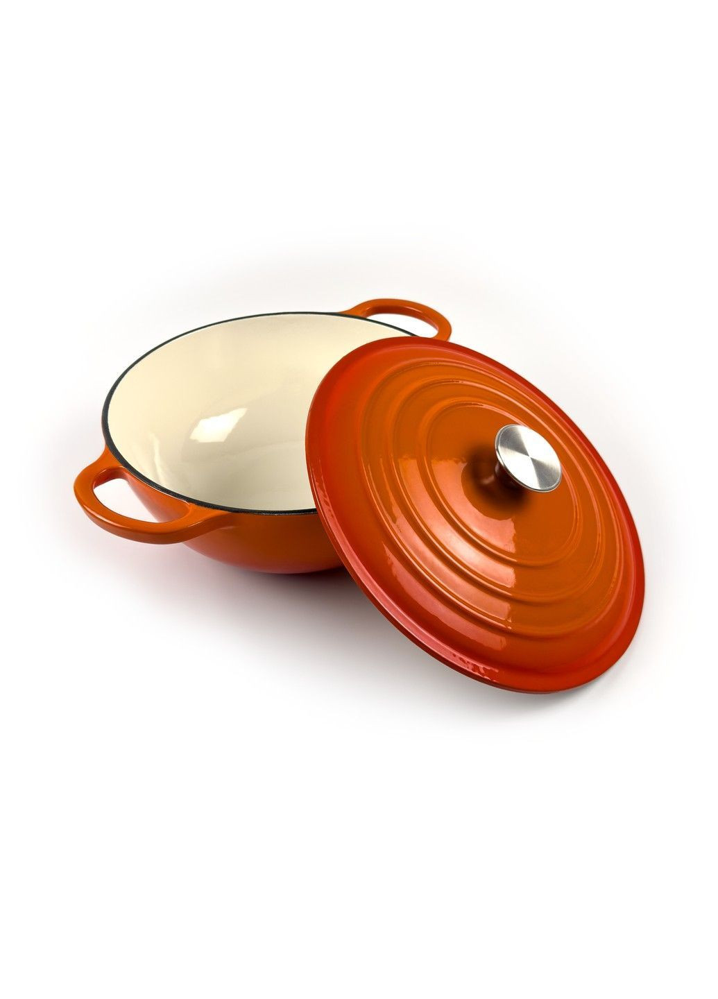 Кастрюля Казанок Чугунный 3,8 л (26*10,5 см) Тыквенный Oliver (373414824)