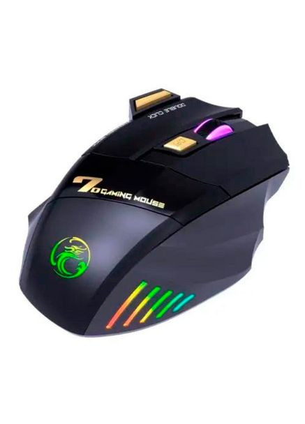 Бездротова мишка, 2.4ГГц та Bluetooth, АКБ підсвічування, iMice GW-X7, чорна No Brand (305412287)