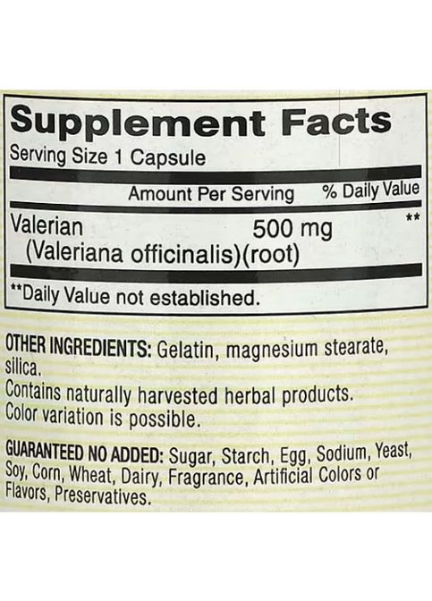 Valerian 500 mg 60 Caps Mason Natural (292713444)