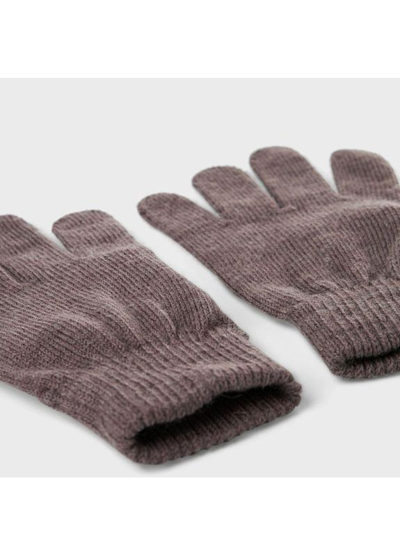 Детские вязаные демисезонные перчатки для девочек Коричневые (25091727) Name it (363188249)