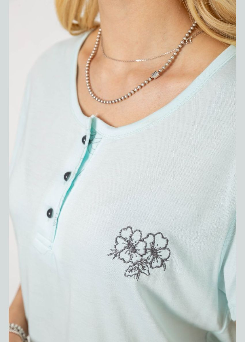 М'ятна піжама жіноча з принтом Stil Moda 243R6623