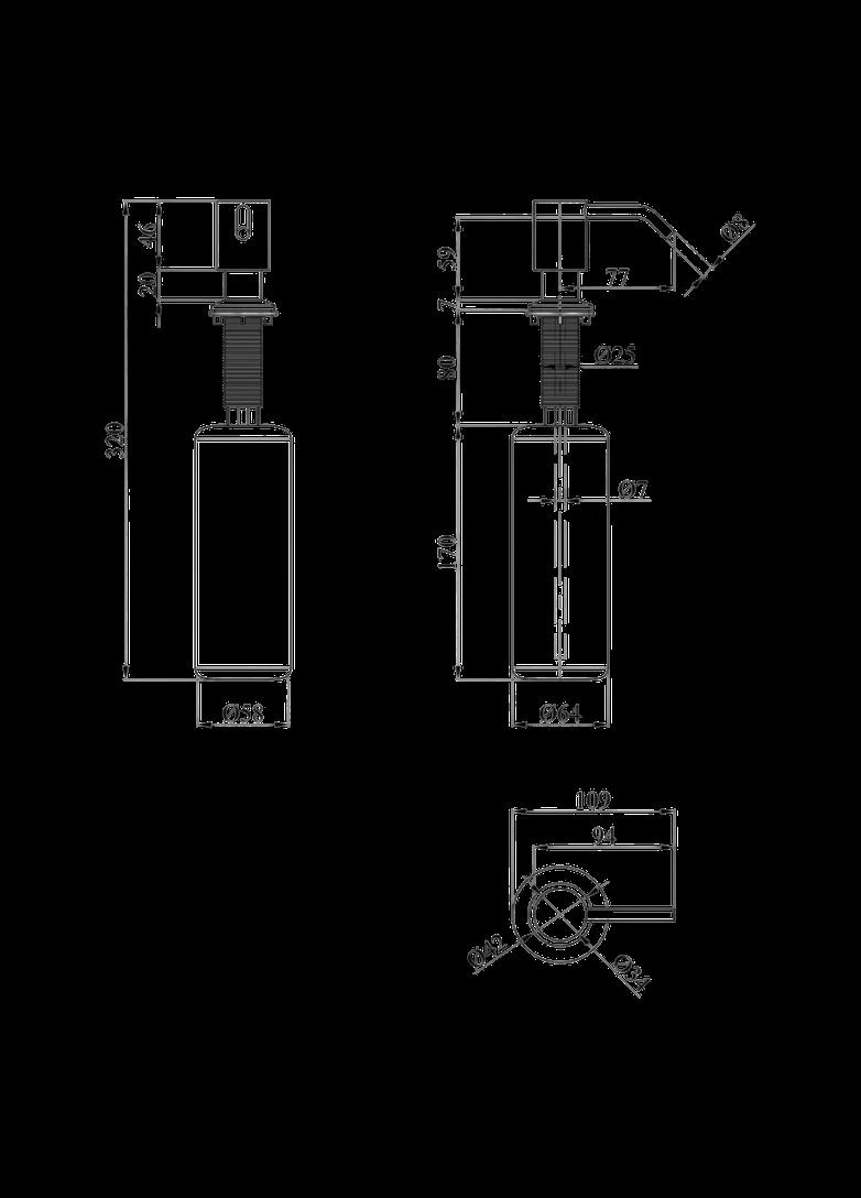 Комплект кухонной мойки CM 65*50 R черная PVD Handmade (3,0/0,8) Valeso (336932428)