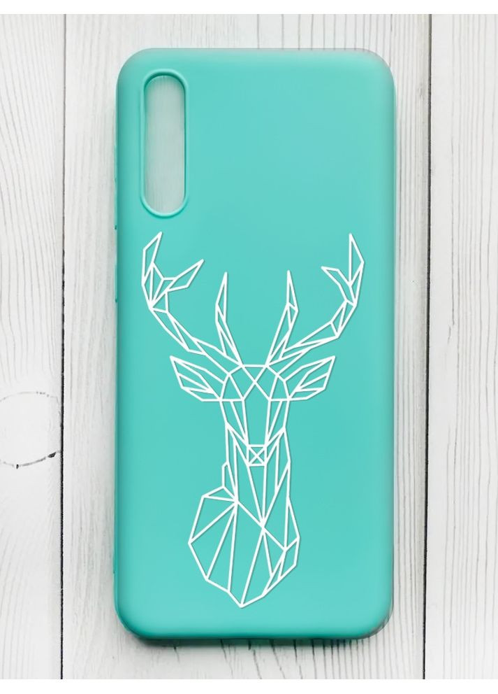 Матовий бірюзовий чохол на Samsung Galaxy A50 (2019) A505/A30s:: Олень (принт 129) Creative (360671103)