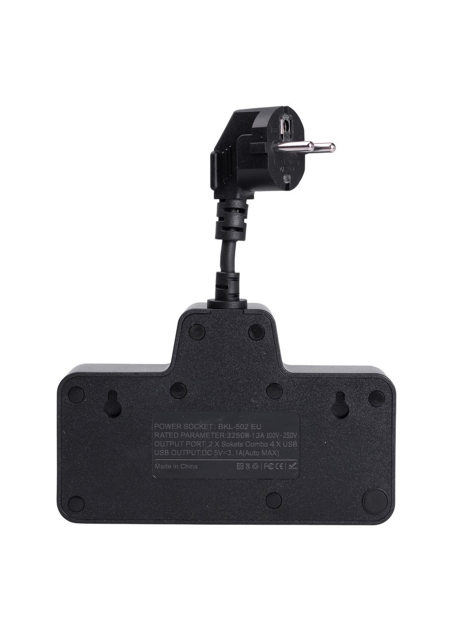 Сетевой фильтр на 2 евро розетки с 2 USB и 2 Type-C черный HP-5-18 Jooki (360920831)