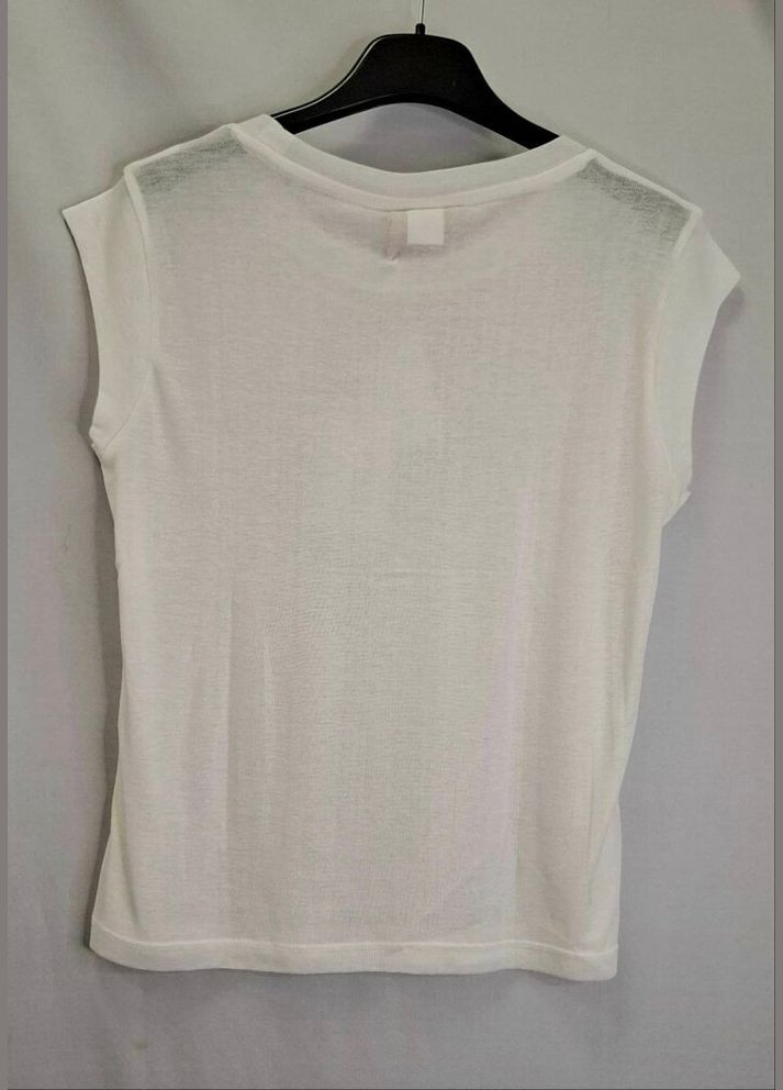 Мужская футболка белая из льна без рукавов MKLT1157-2 Liture — 347317529