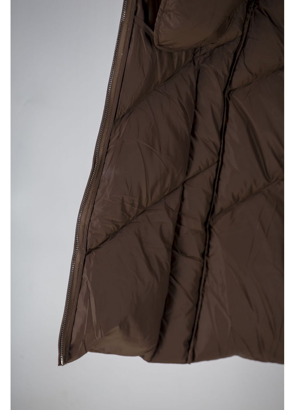 Коричневий зимній Пуховик No Brand