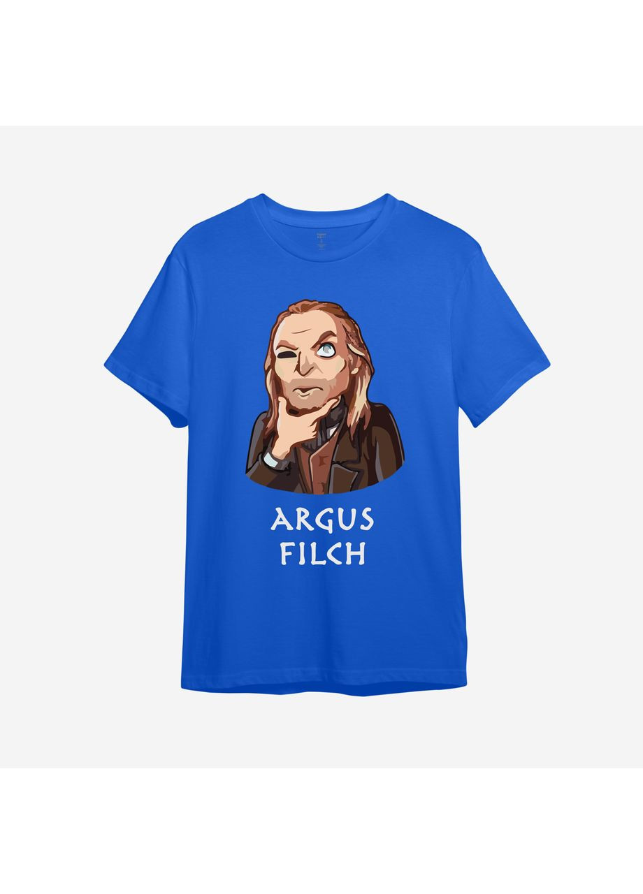 Синя демісезонна дитяча футболка з принтом "argus filch". гаррі поттер (10520427824) ТiШОТКА