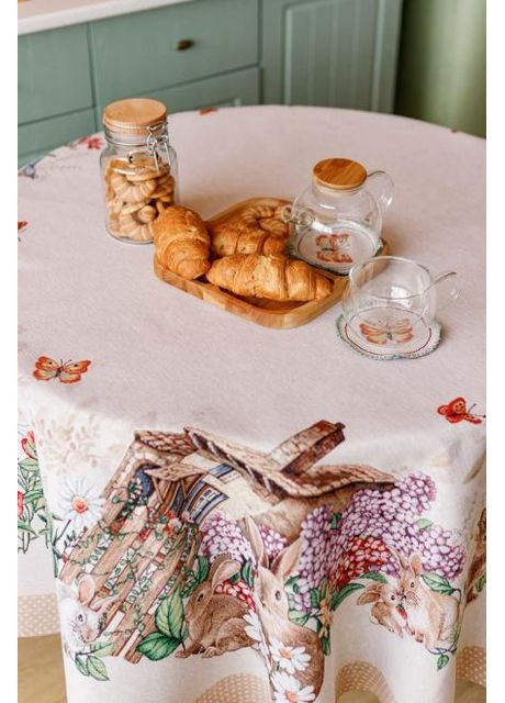 Гобеленовая скатерть Alicia круглая Разноцветный 140 см (2910) Прованс (361784825)